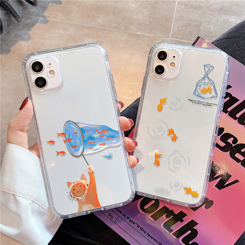 Phone Cases For Iphone 16 - Lovely Fishes Clear Phone Case For