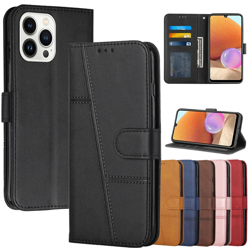 Phone Cases Moto G 2025 - Leather Flip Case on For Motorola