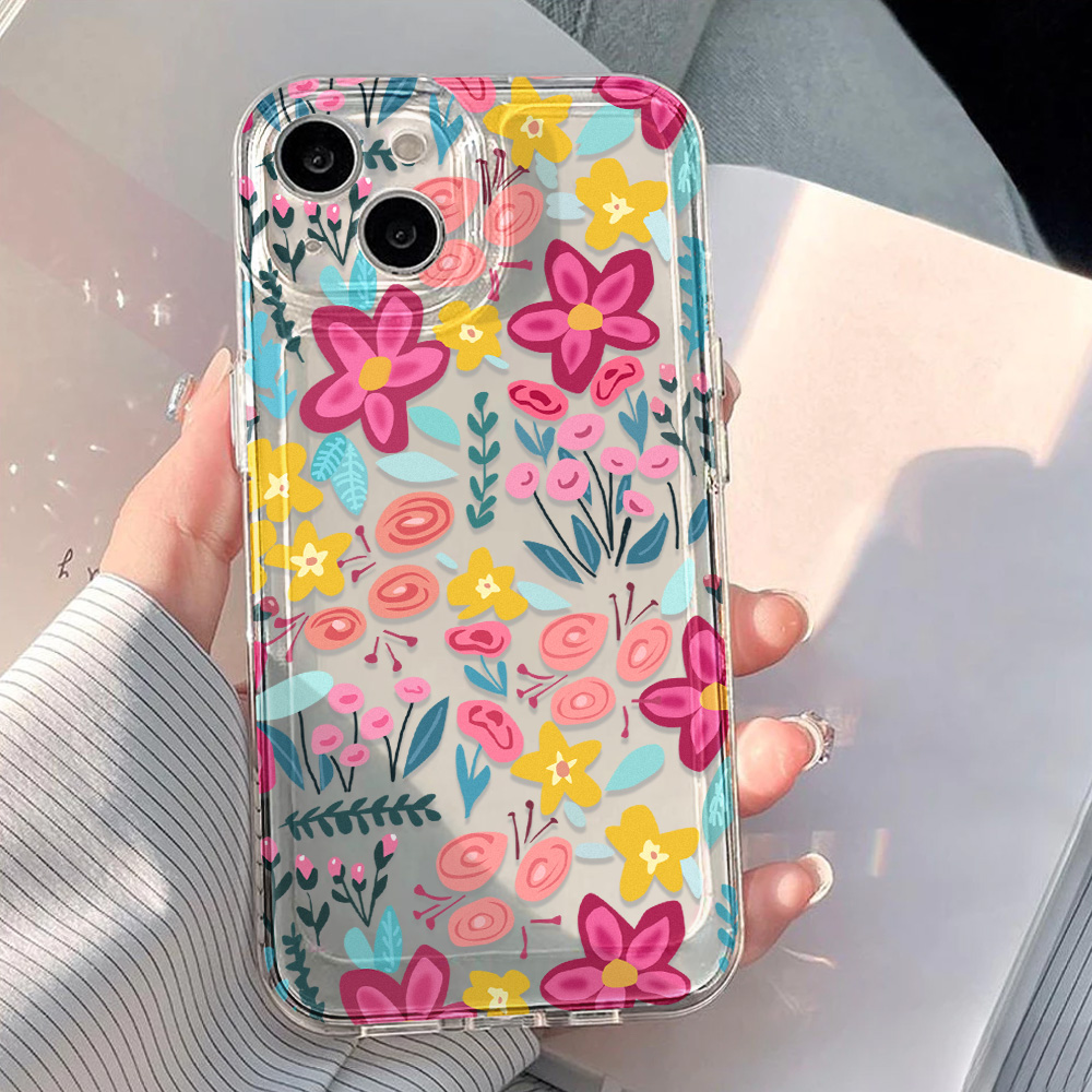 Phone Cases For Girls - Flower Clear Phone Case For iPhone