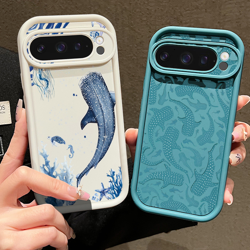 Phone Cases Google Pixel 10 Pro - Ocean Whale Patterned TPU Phone Case