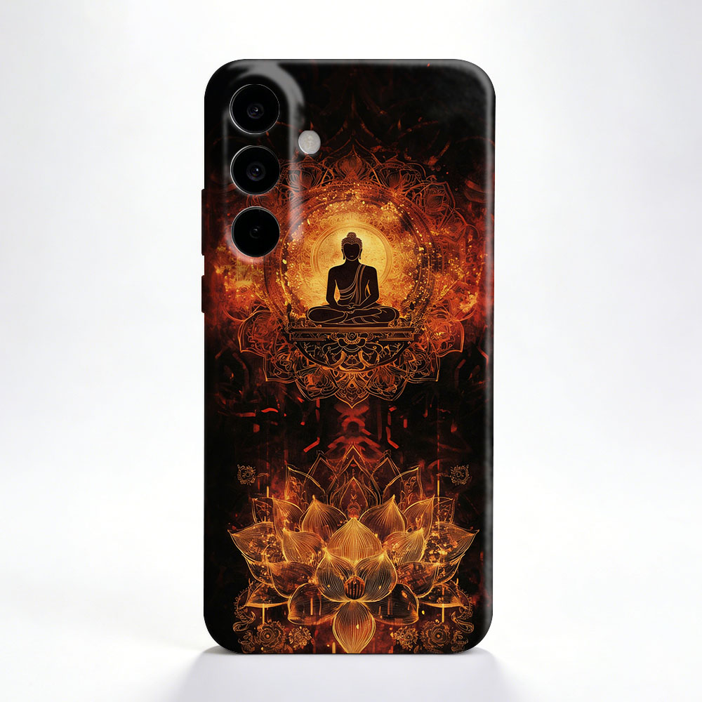 Phone Cases Hard - Golden Lotus Mandala Case For Samsung