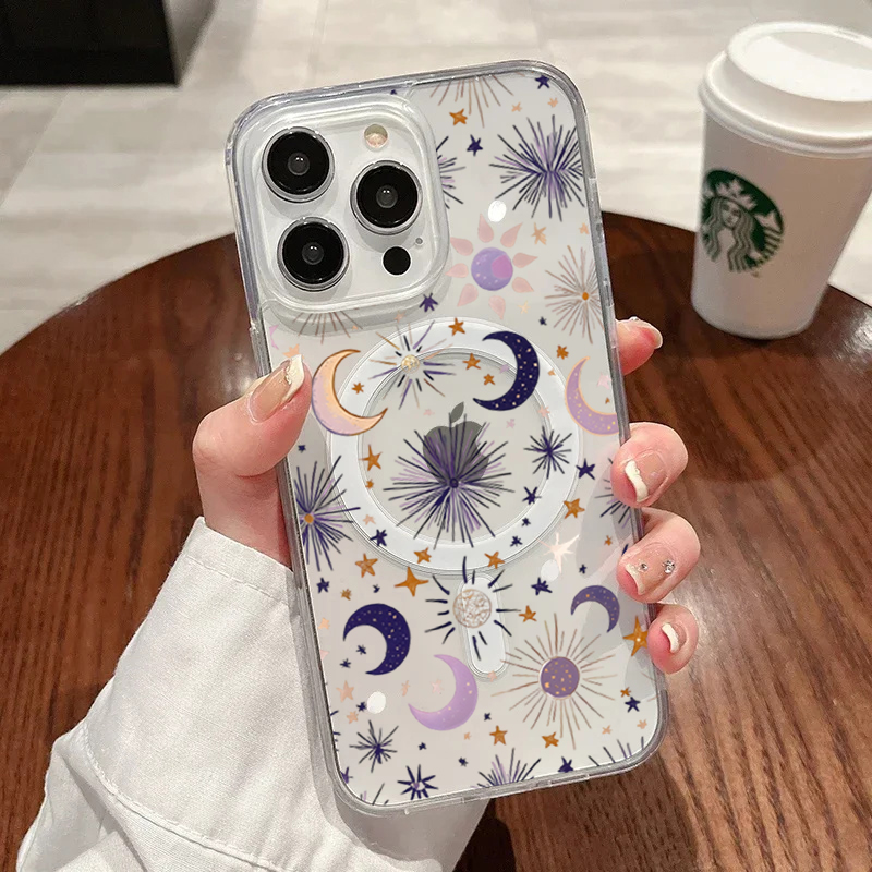 Phone Cases For Iphone 16 - Romantic Sun Moon Stars Phone Case