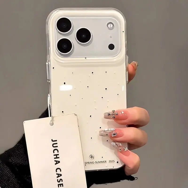 Phone Cases For Girls - Korean INS Splashing Ink Polka Dot