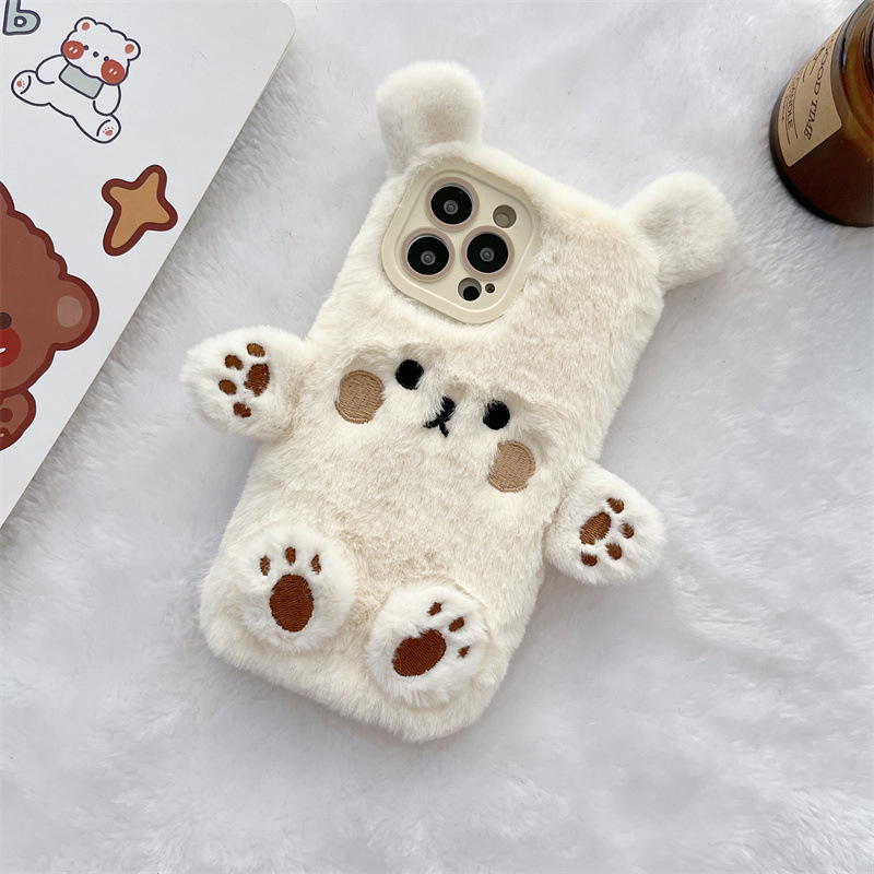 Korean 3D Cartoon Bear Fluffy  - Phone Cases Casely ulasan dan harga