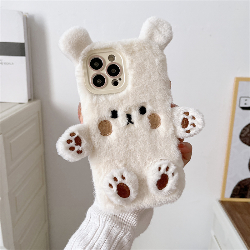 Korean 3D Cartoon Bear Fluffy  - Phone Cases Casely ulasan dan harga