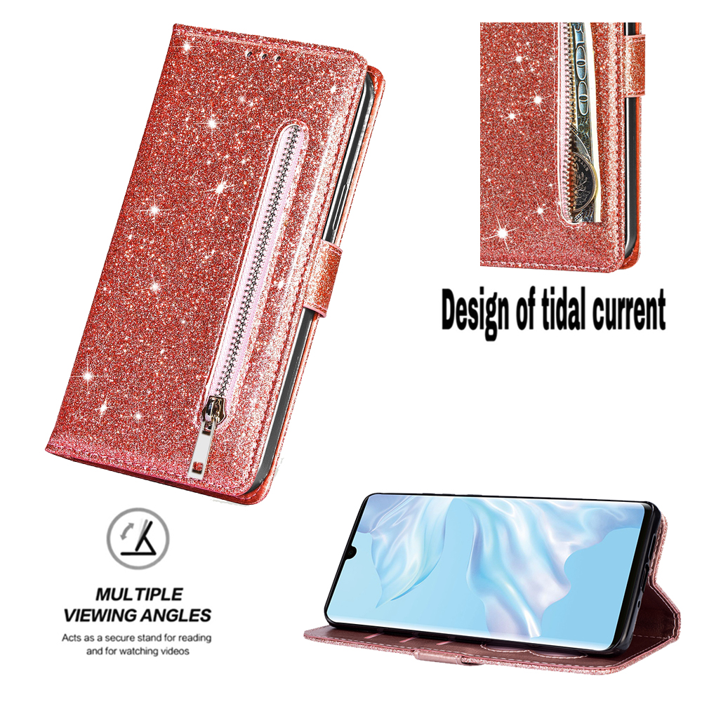 Zipper Flip Wallet Glitter Lea - Phone Cases Ugly ulasan dan harga