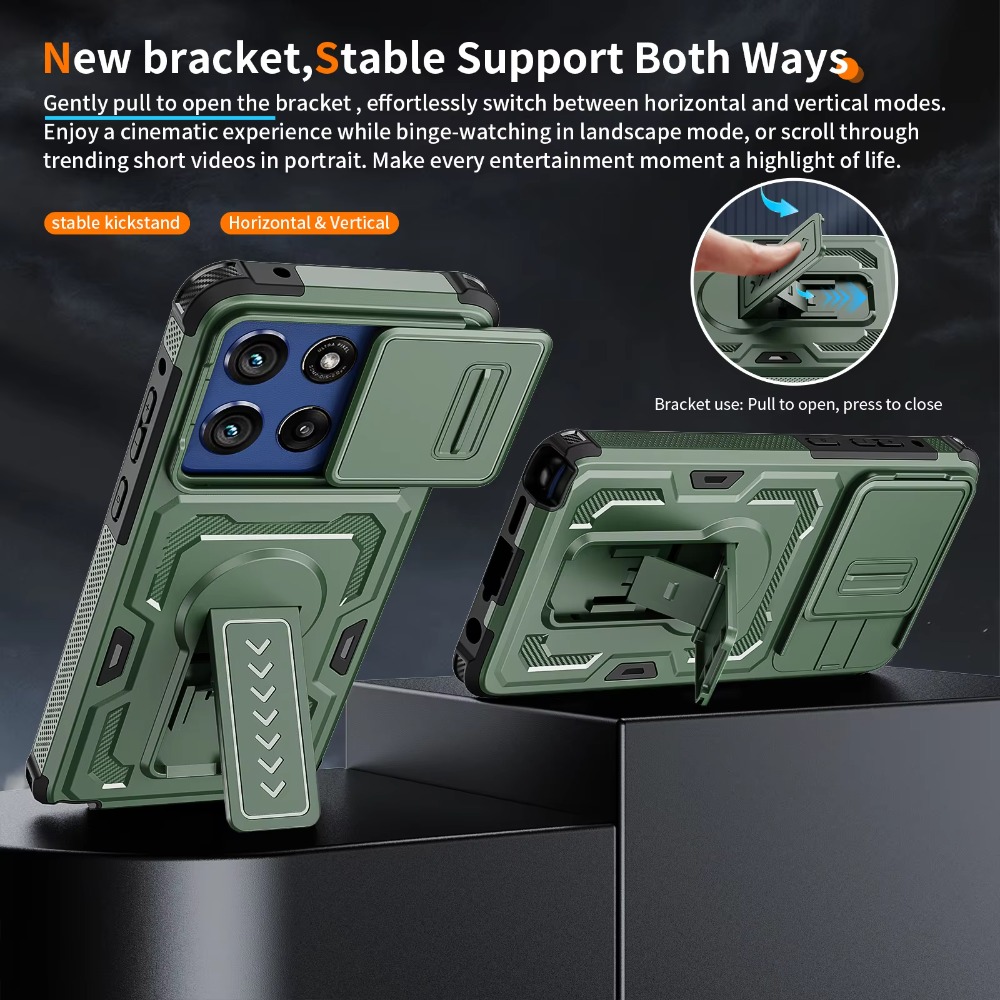 Armor Fold Stand Anti-Drop Cas - Phone Cases Moto G 2025 ulasan dan harga