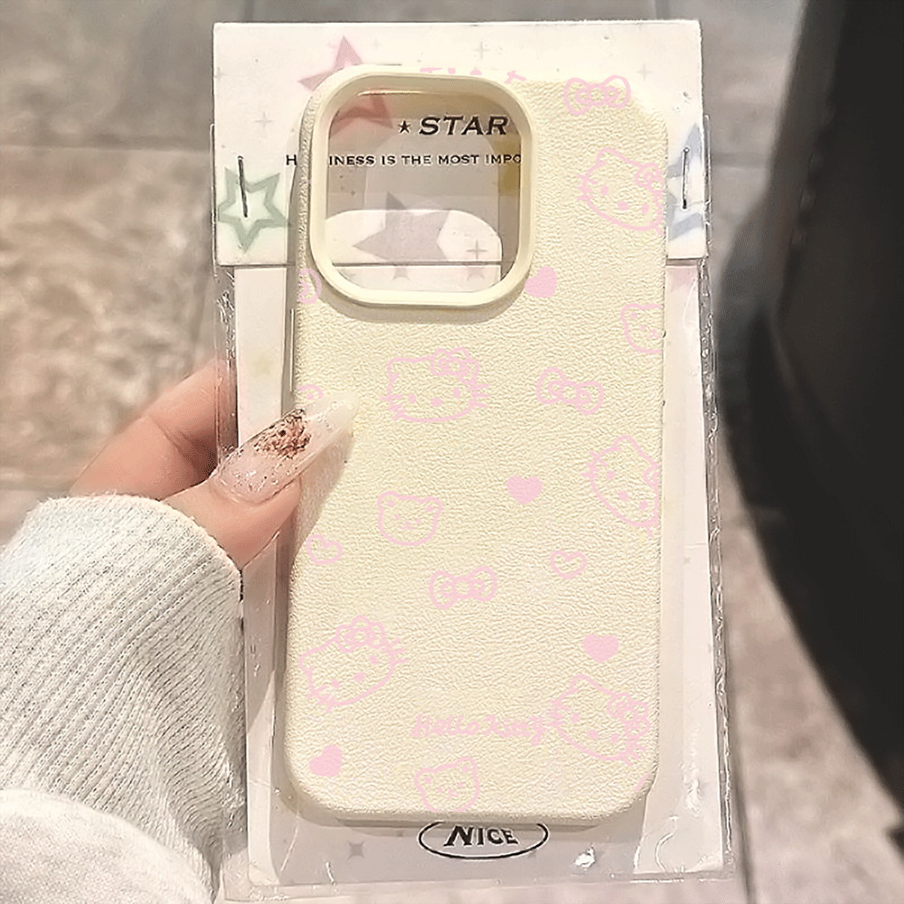 Cute HelloKitty Pink Line Cat  - Phone Cases Hello Kitty ulasan dan harga