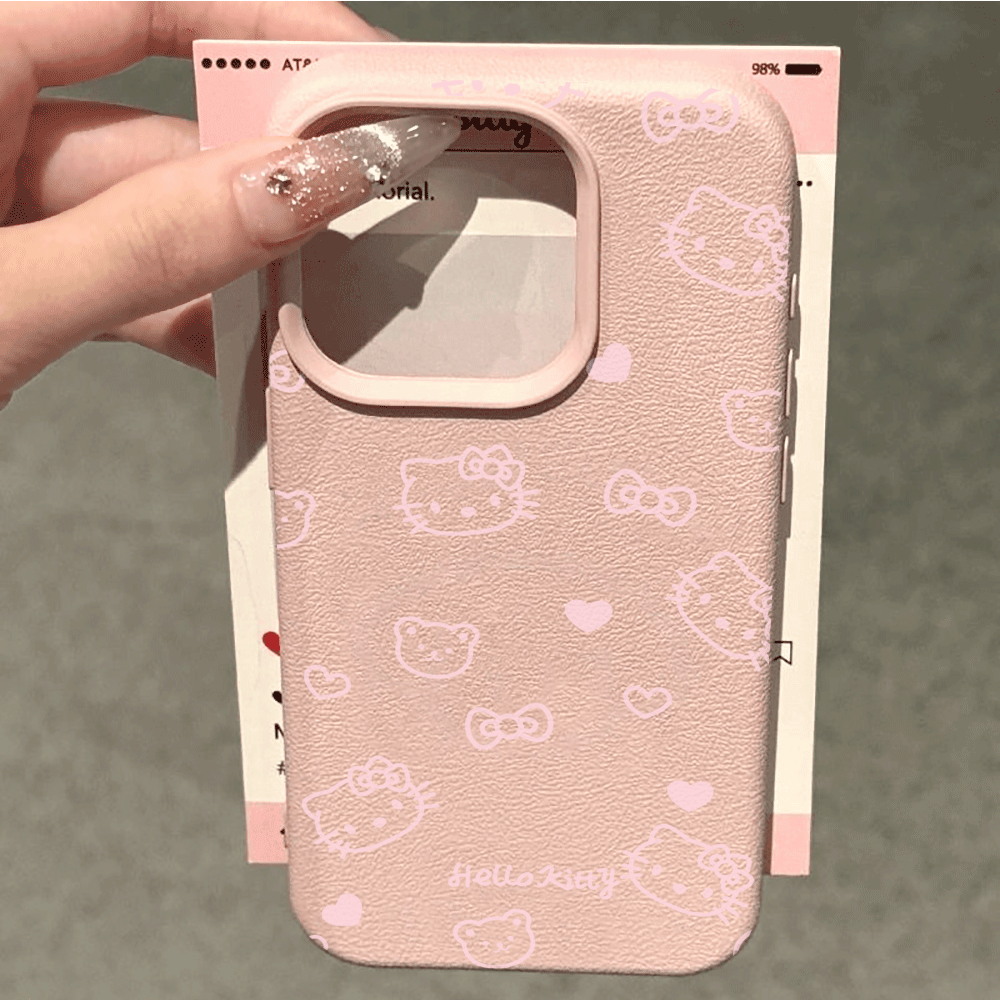 Cute HelloKitty Pink Line Cat  - Phone Cases Hello Kitty ulasan dan harga