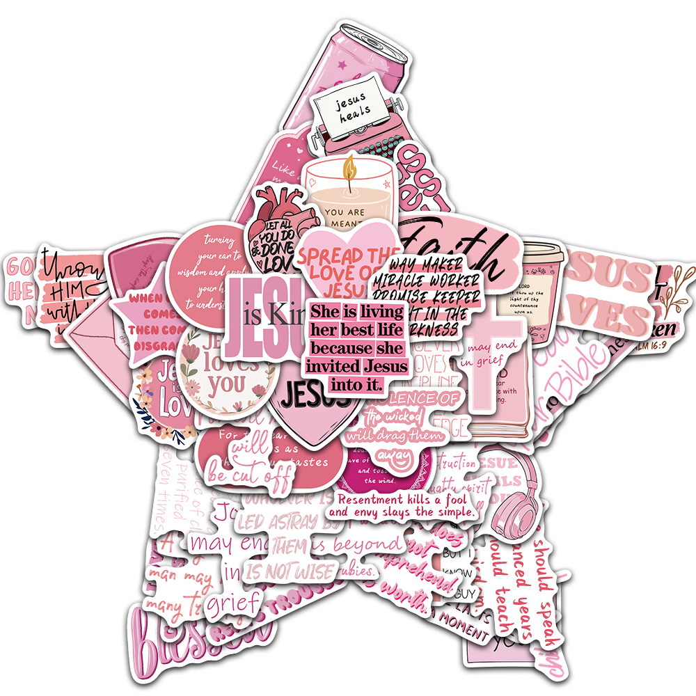 50/100PCS Pink Bible Jesus Gra - Phone Cases Jesus ulasan dan harga