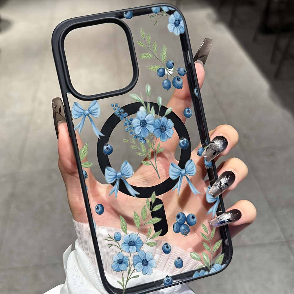 Blueberry Floral Clear Case  F - Phone Cases Popular ulasan dan harga