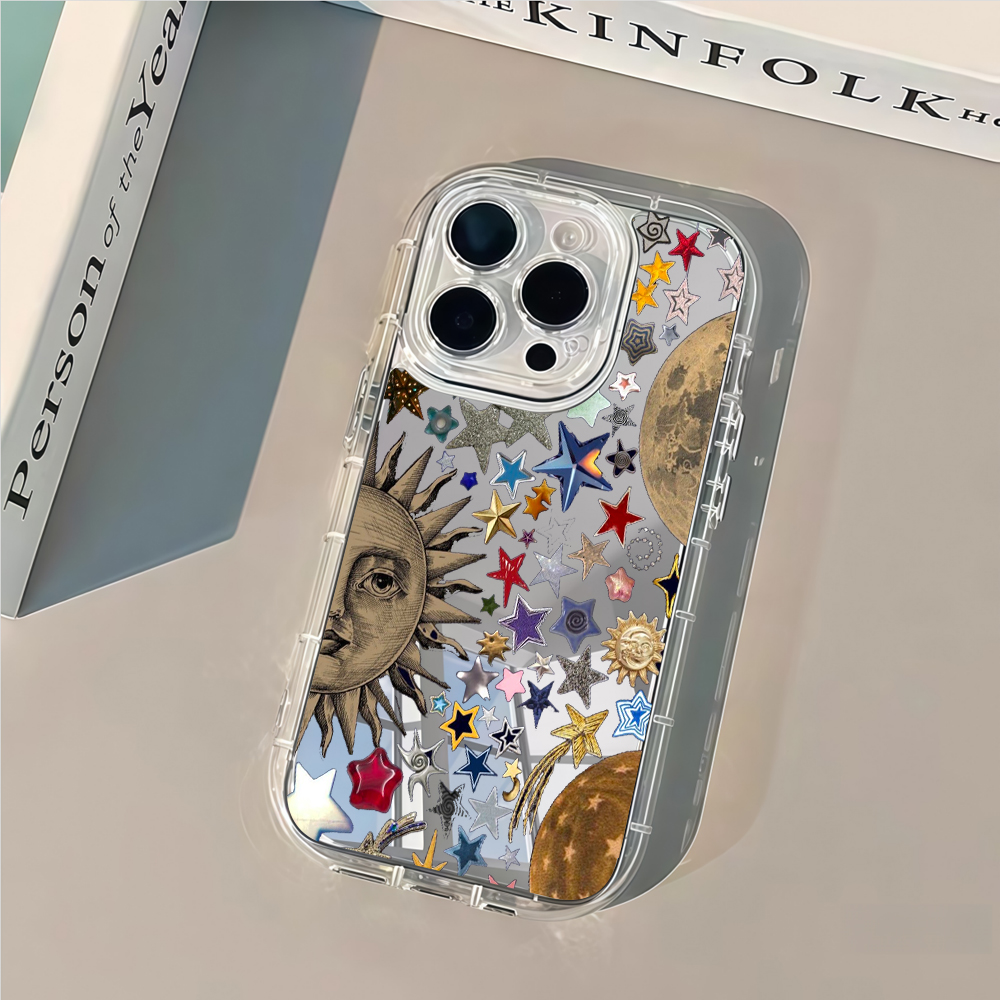 Celestial Gold Glitter Mirror  - Phone Cases For Iphone 16 ulasan dan harga