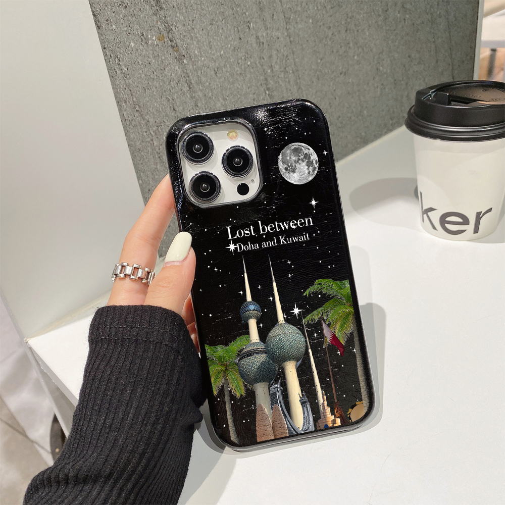 Customized Name leather phone  - Phone Cases Kuwait ulasan dan harga