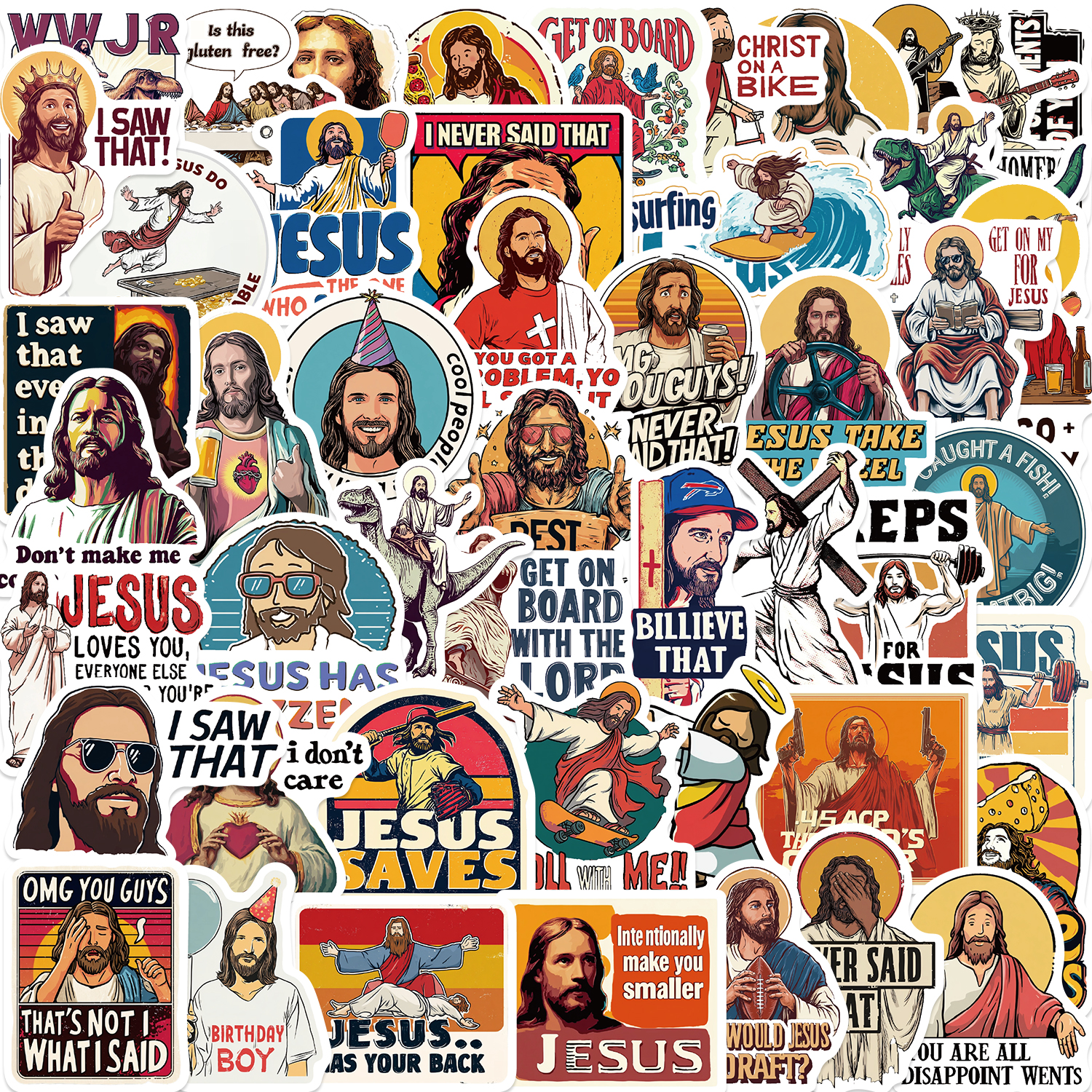 50pcs Funny Jesus Graffiti Sti - Phone Cases Jesus ulasan dan harga