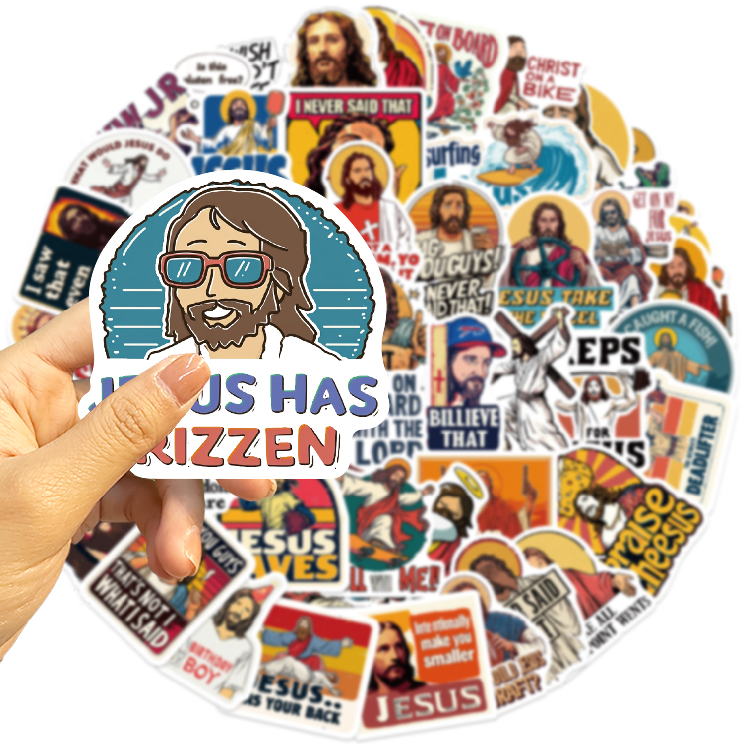 50pcs Funny Jesus Graffiti Sti - Phone Cases Jesus ulasan dan harga