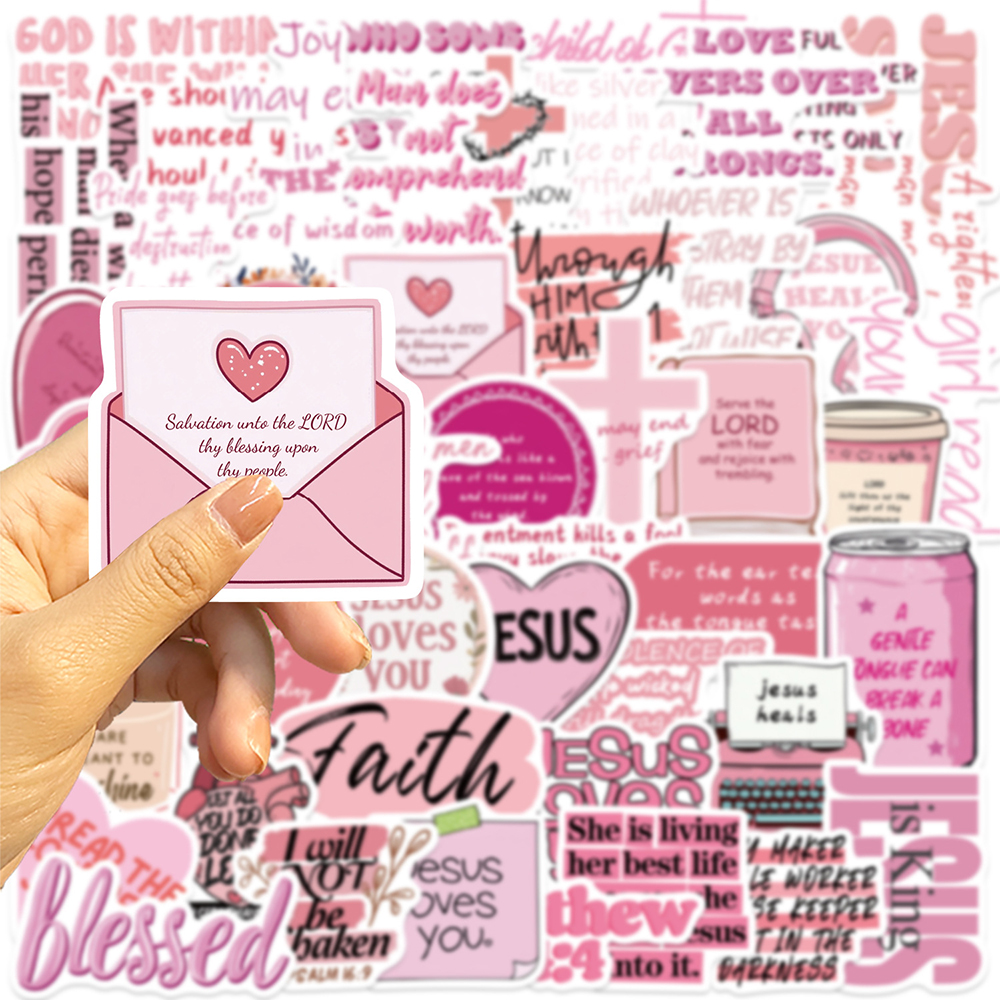 10/30/50pcs Cartoon Pink Bible - Phone Cases Jesus ulasan dan harga