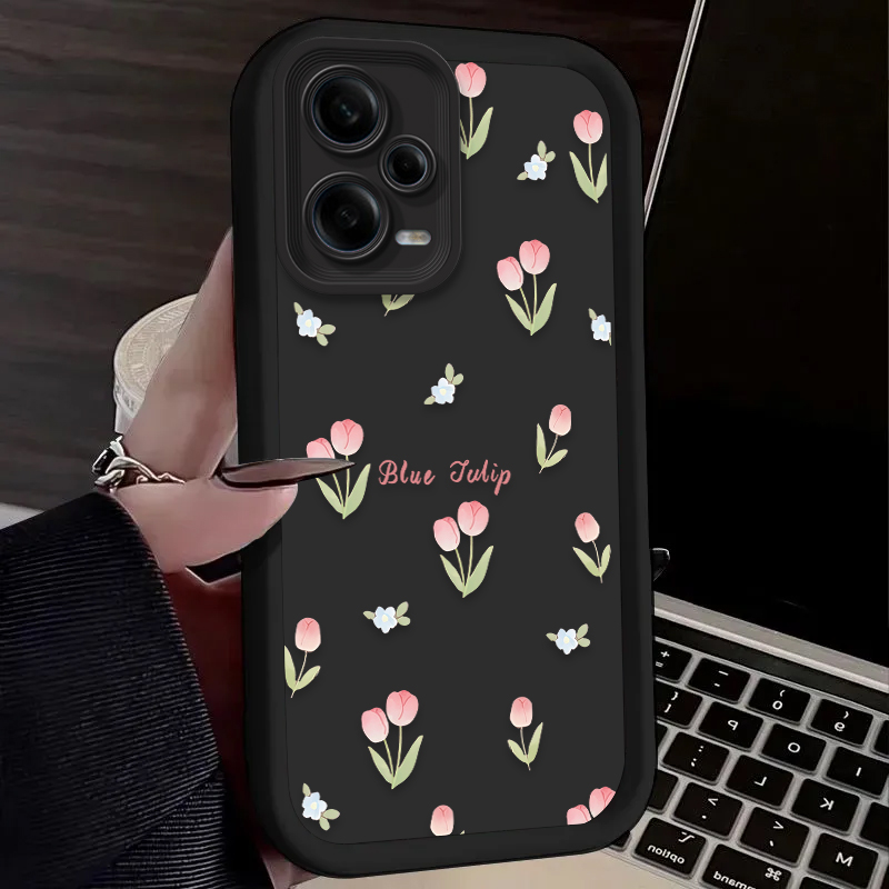 Retro Tulip Flower Phone Case  - Phone Cases Xiaomi 14 ulasan dan harga