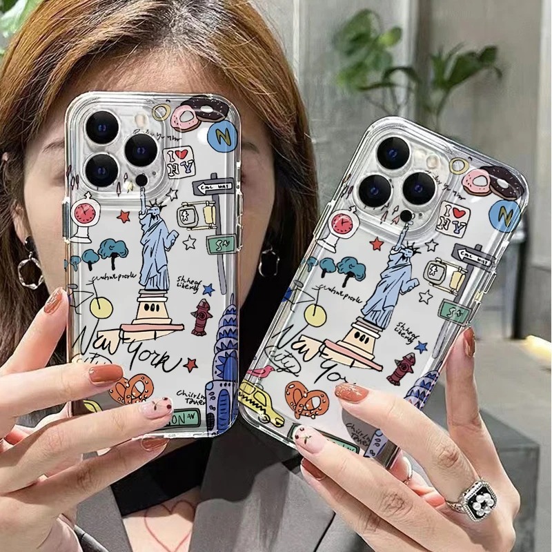 Cute New York City Doodle Phon - Phone Cases York ulasan dan harga