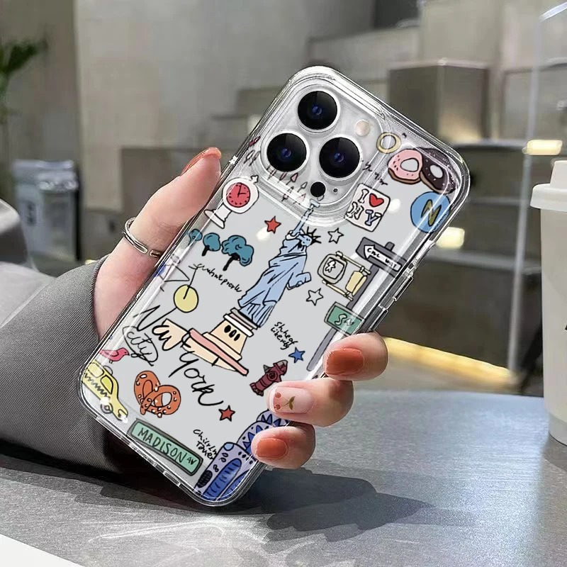 Cute New York City Doodle Phon - Phone Cases York ulasan dan harga