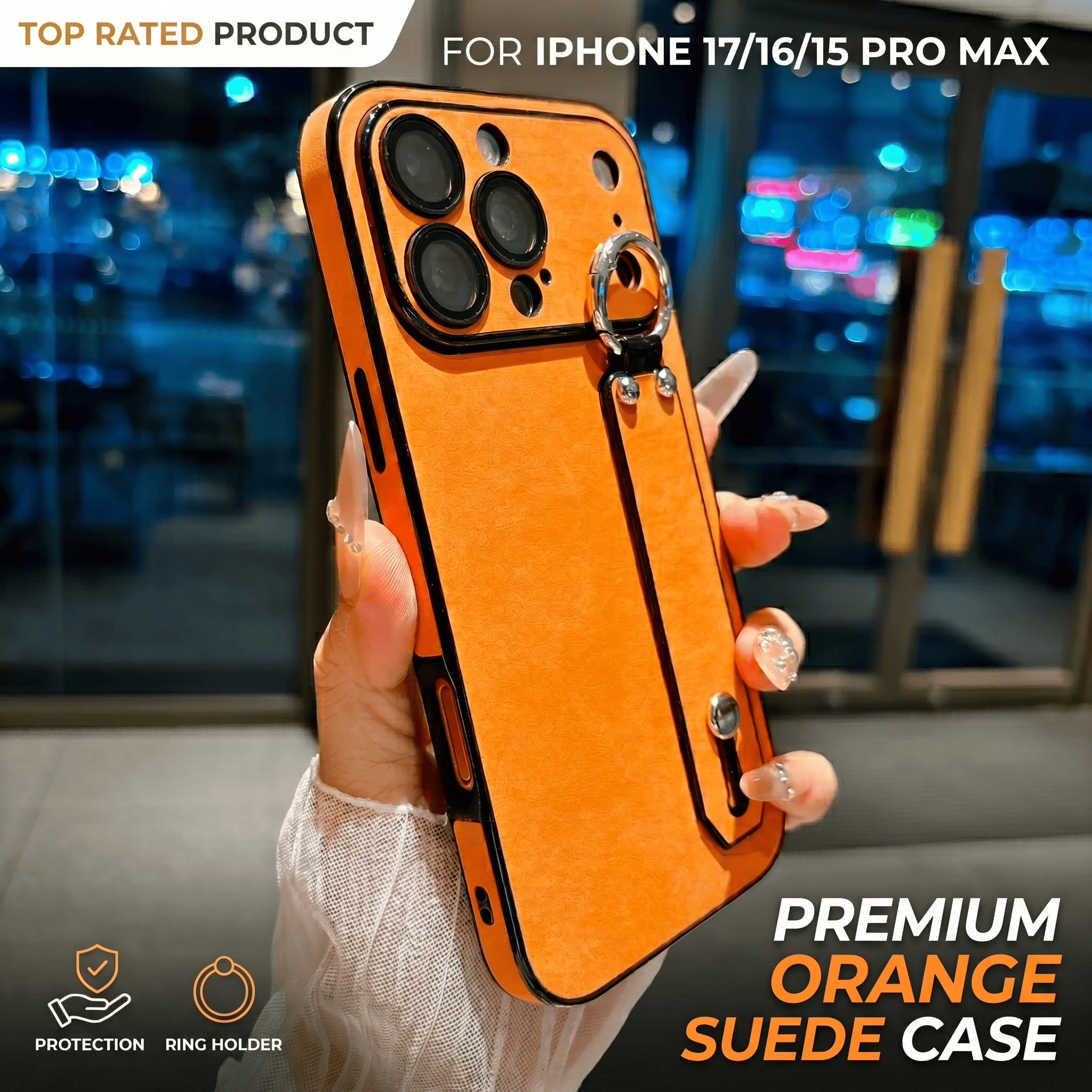 Suede Leather Wrist Strap Hold - Phone Cases For Iphone 16 ulasan dan harga