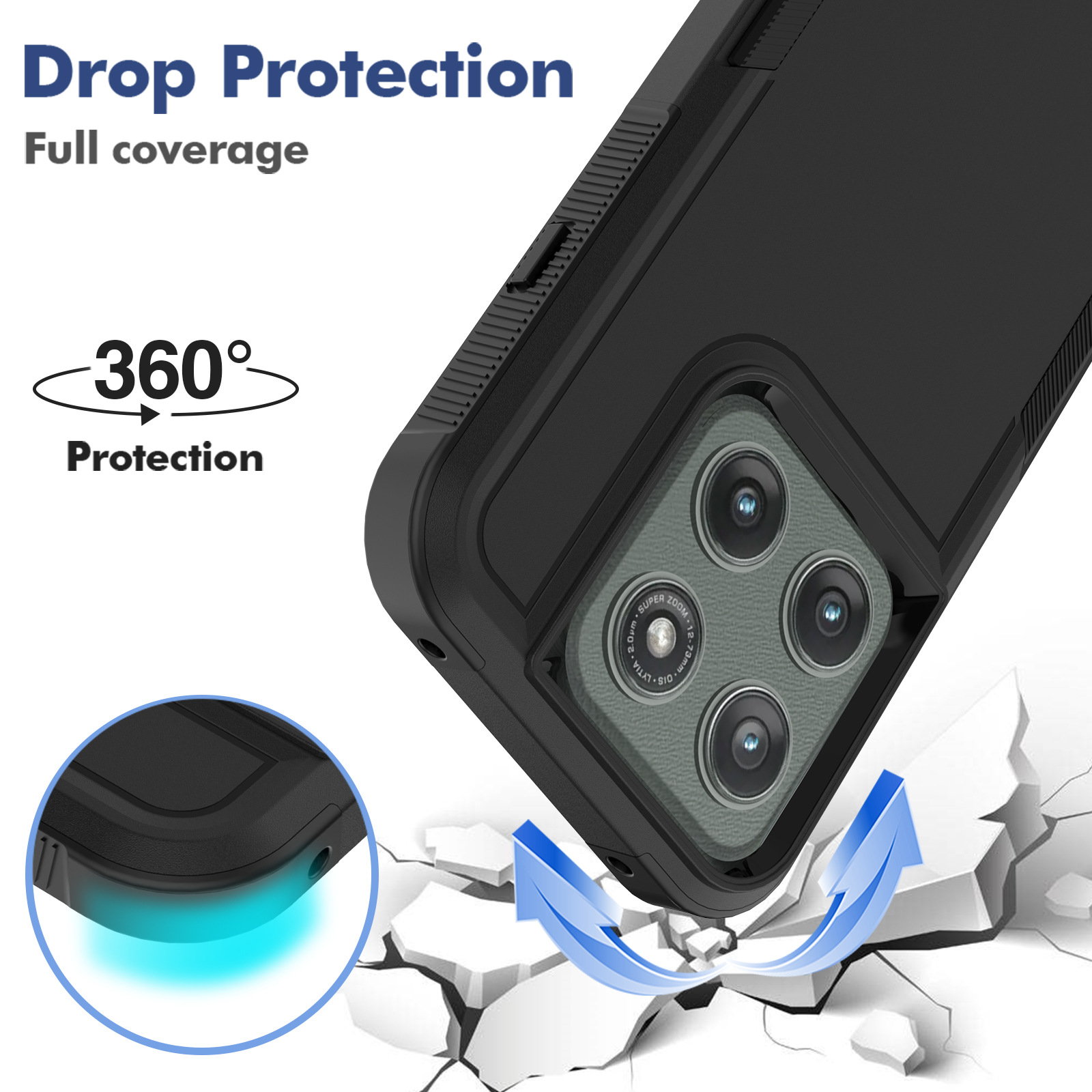 2IN1 Heavy Duty Armor Rugged P - Phone Cases Moto G 2025 ulasan dan harga