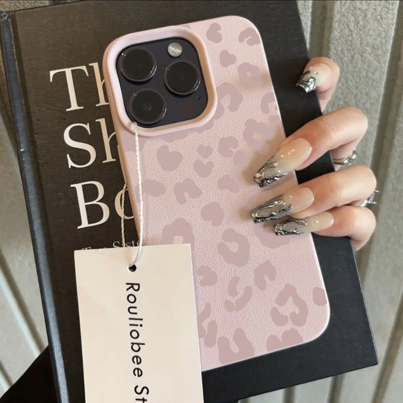 Pink Leopard Print Lichee Patt - Phone Cases Xiaomi 14 ulasan dan harga