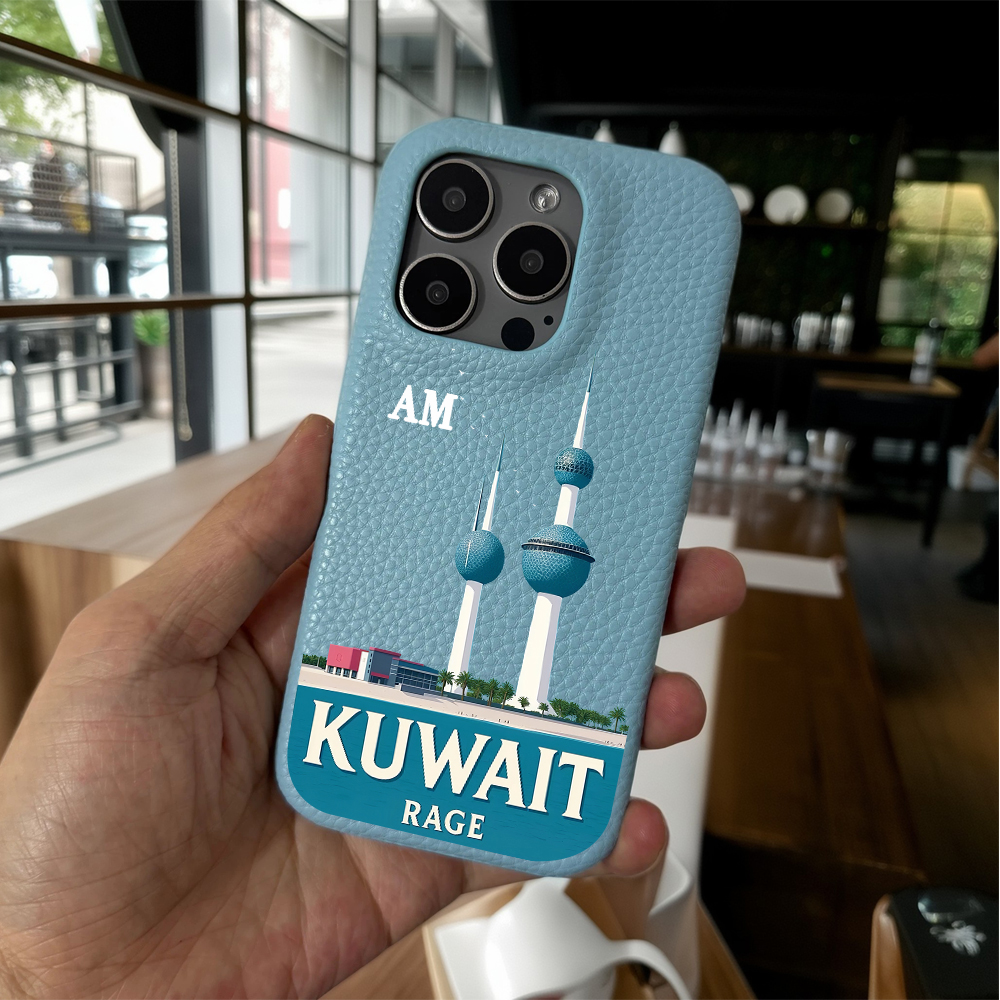 Customized Name leather phone  - Phone Cases Kuwait ulasan dan harga