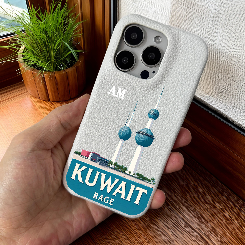 Customized Name leather phone  - Phone Cases Kuwait ulasan dan harga