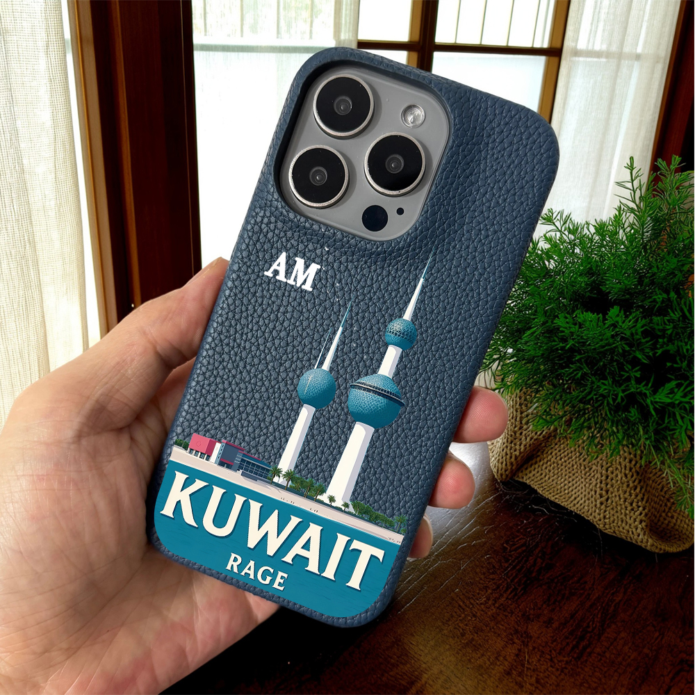 Customized Name leather phone  - Phone Cases Kuwait ulasan dan harga