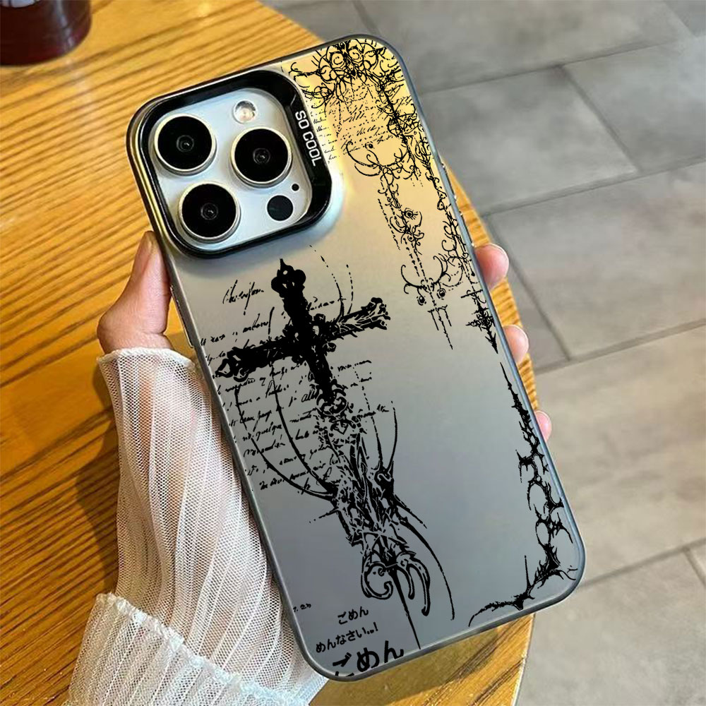 Cross Pattern Shockproof Phone - Phone Cases Hard ulasan dan harga