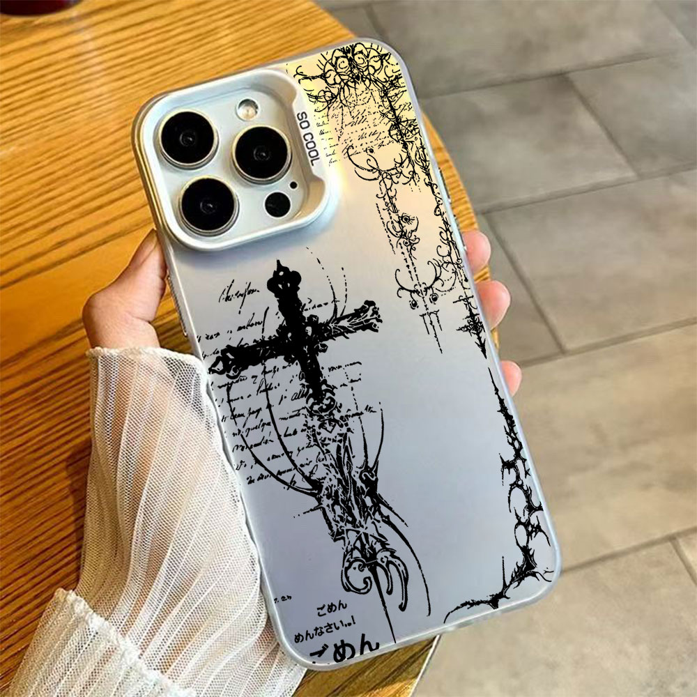 Cross Pattern Shockproof Phone - Phone Cases Hard ulasan dan harga