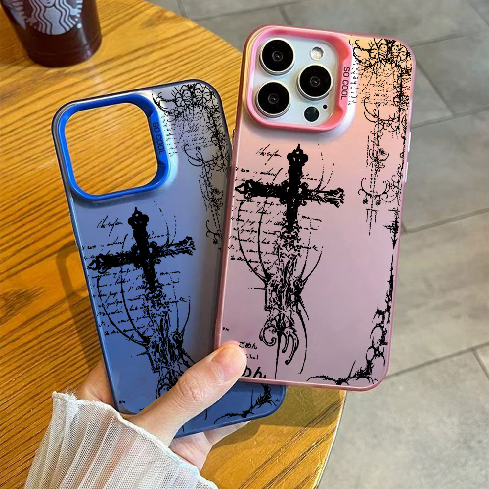 Cross Pattern Shockproof Phone - Phone Cases Hard ulasan dan harga