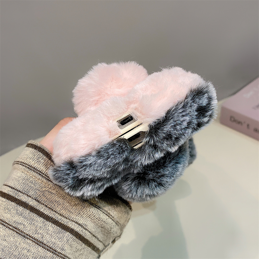 Cute Rabbit Ears Fluffy Stand  - Phone Cases Casely ulasan dan harga
