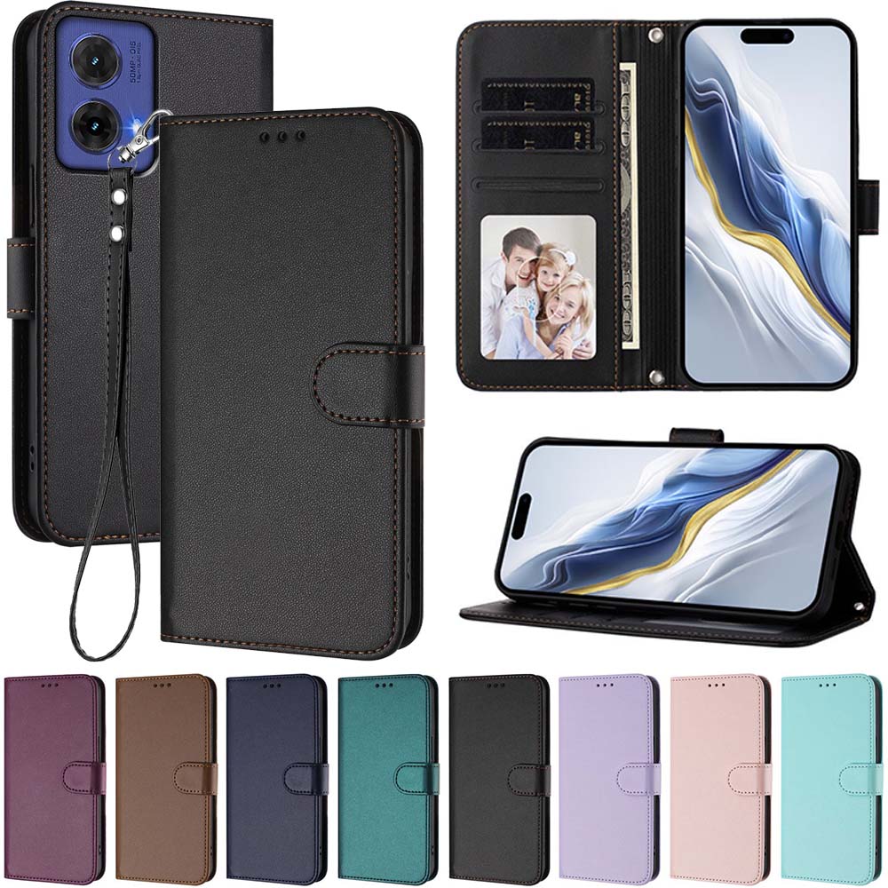 Solid Color Wallet Leather Fli - Phone Cases Moto G 2025 ulasan dan harga