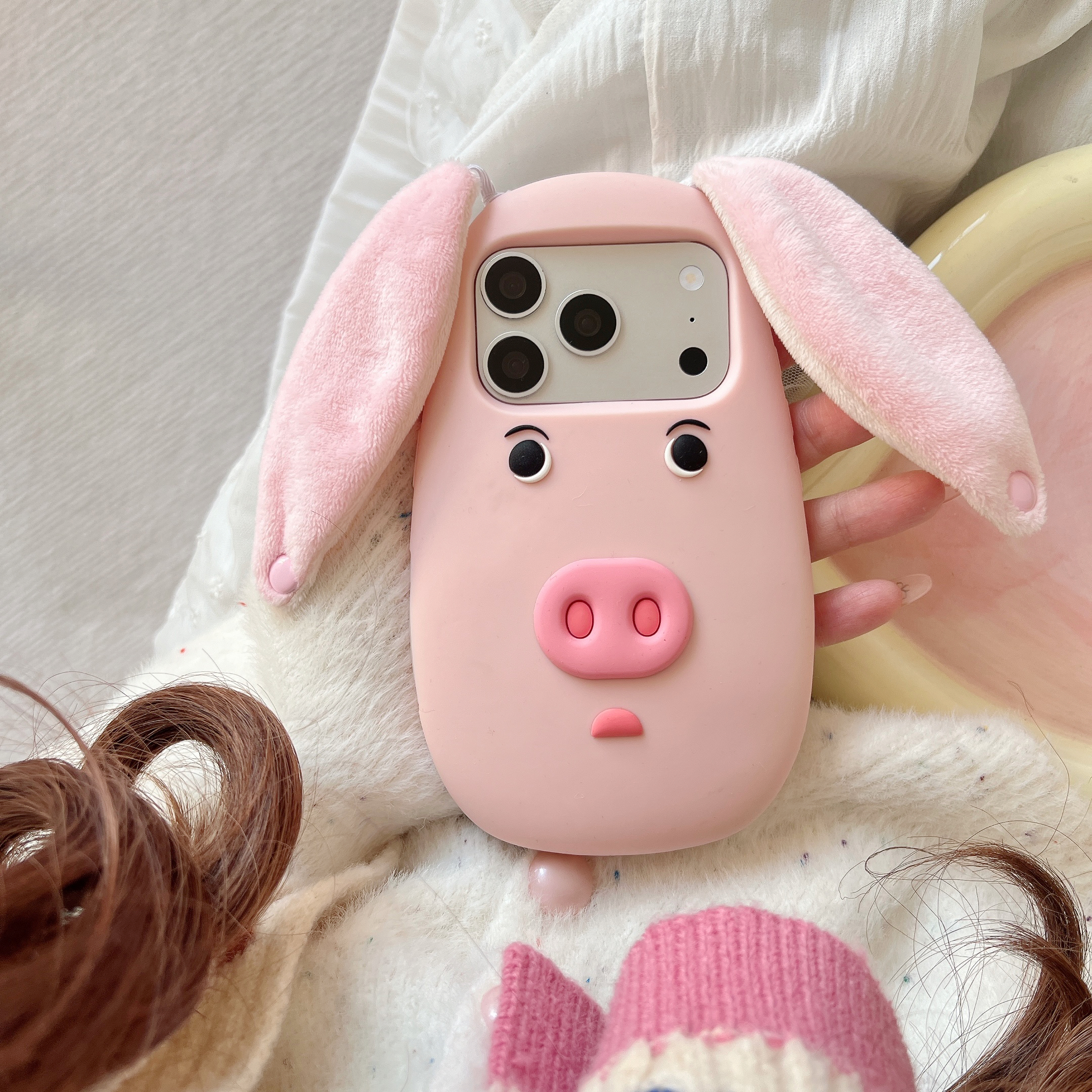 Cute Cartoon Funny Pig Soft Si - Phone Cases Ugly ulasan dan harga